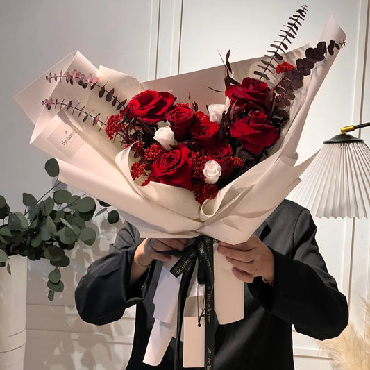 Wine Red | Preserved Blooms | Deluxe