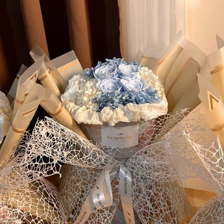 Cepheus in Blue | Preserved Roses | Round Blooms in Grand