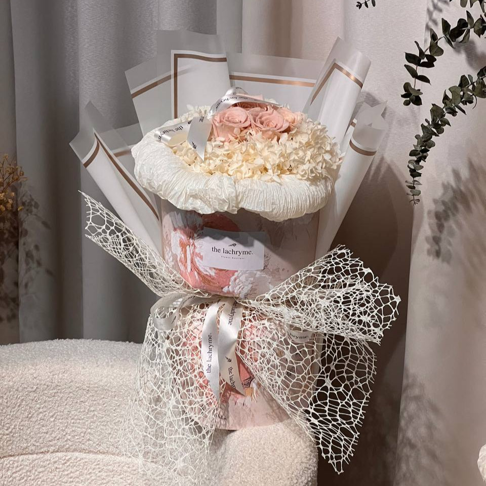 Canes in Pink | Preserved Roses | Round Blooms in Grand